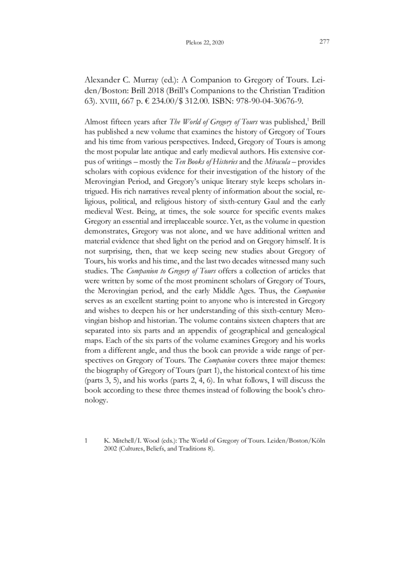 Open gallery for A Companion to Gregory of Tours