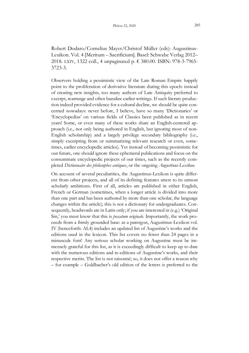 Open gallery for Augustinus-Lexikon