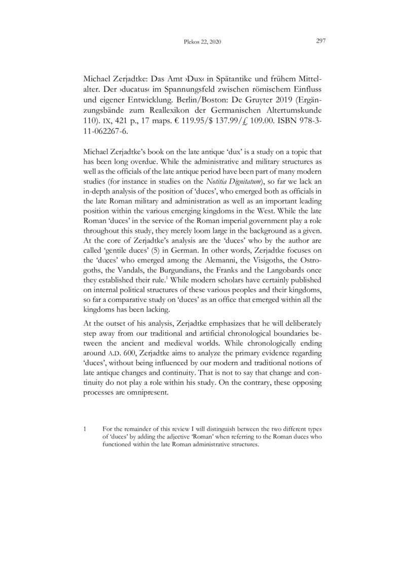 Open gallery for Das Amt "Dux" in Spätantike und frühem Mittelalter