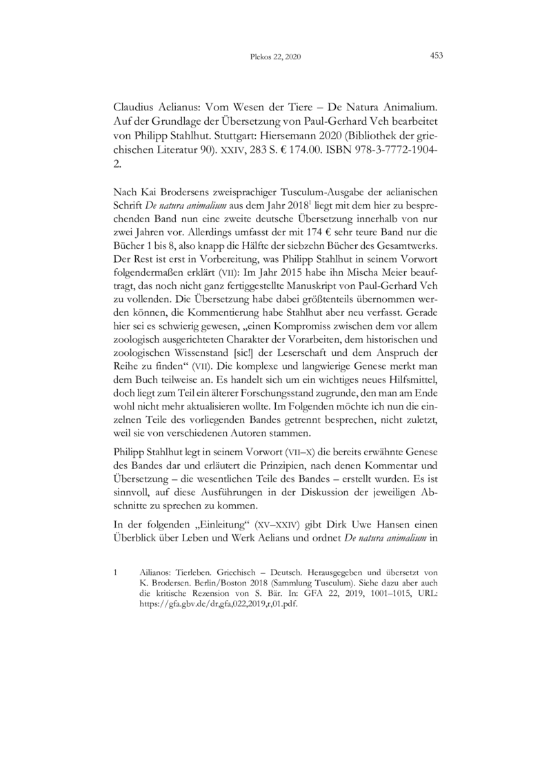 Open gallery for Claudius Aelianus: Vom Wesen der Tiere – De Natura Animalium
