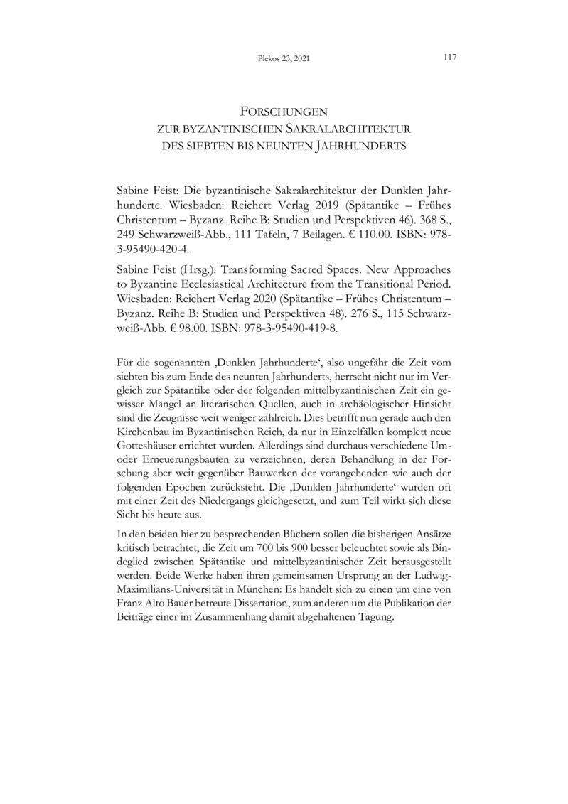 Open gallery for Die byzantinische Sakralarchitektur der Dunklen Jahrhunderte