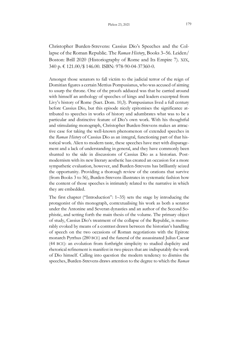 Open gallery for Cassius Dio’s Speeches and the Collapse of the Roman Republic