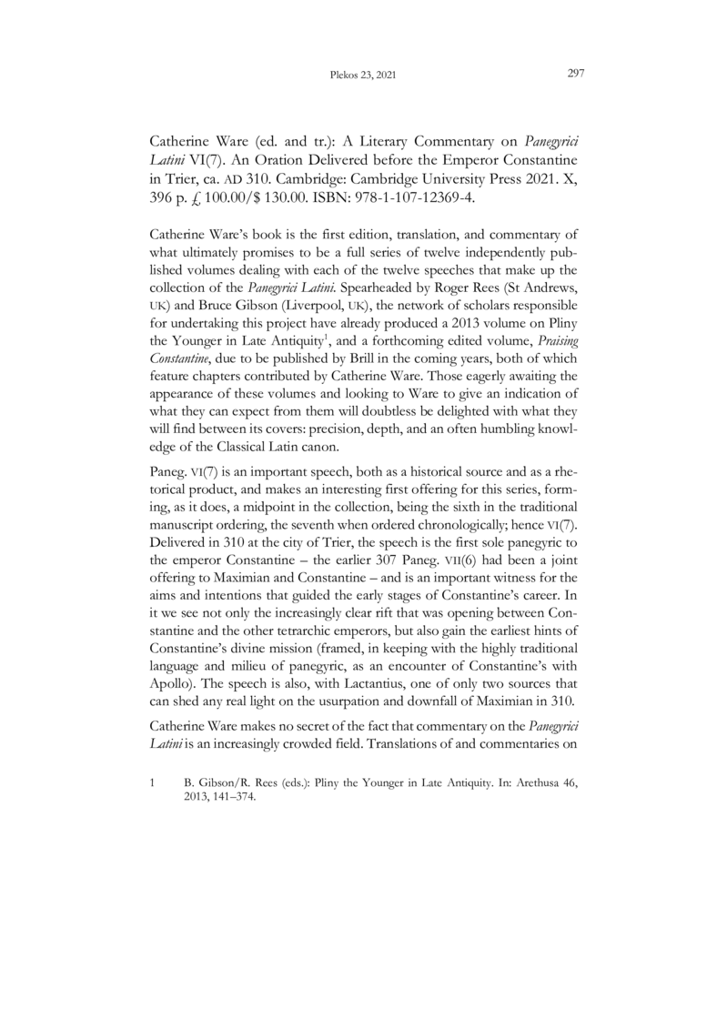 Open gallery for A Literary Commentary on Panegyrici Latini VI (7)