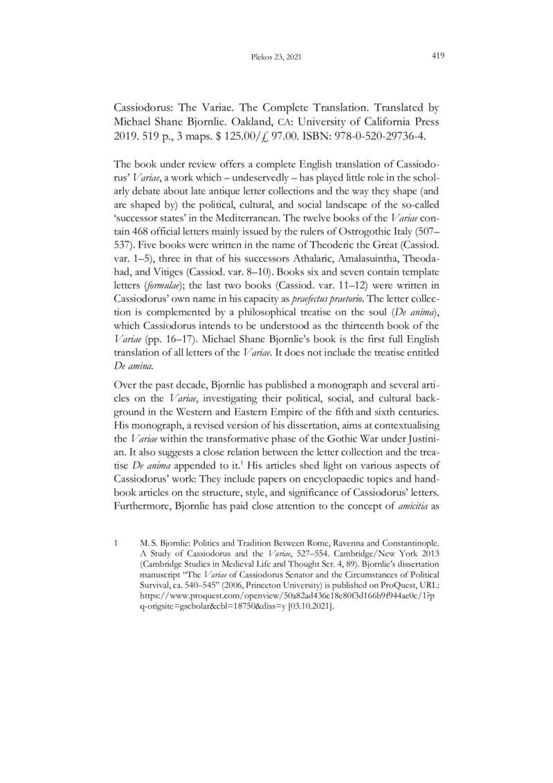 Open gallery for Cassiodorus, The Variae