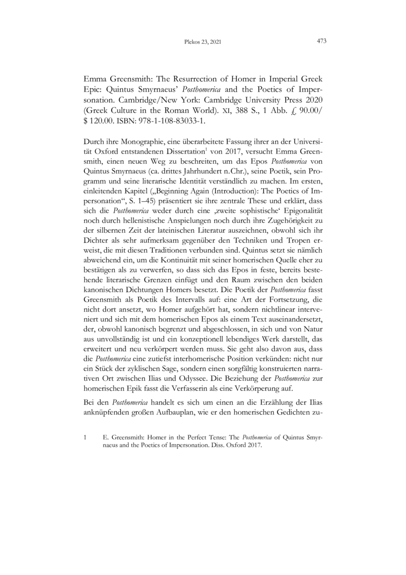 Open gallery for The Resurrection of Homer in Imperial Greek Epic