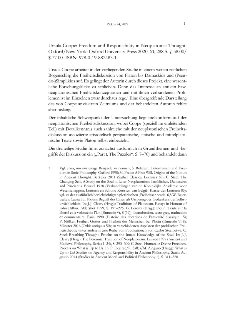 Open gallery for Freedom and Responsibility in Neoplatonist Thought