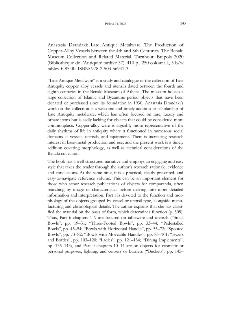 Open gallery for Late Antique Metalware