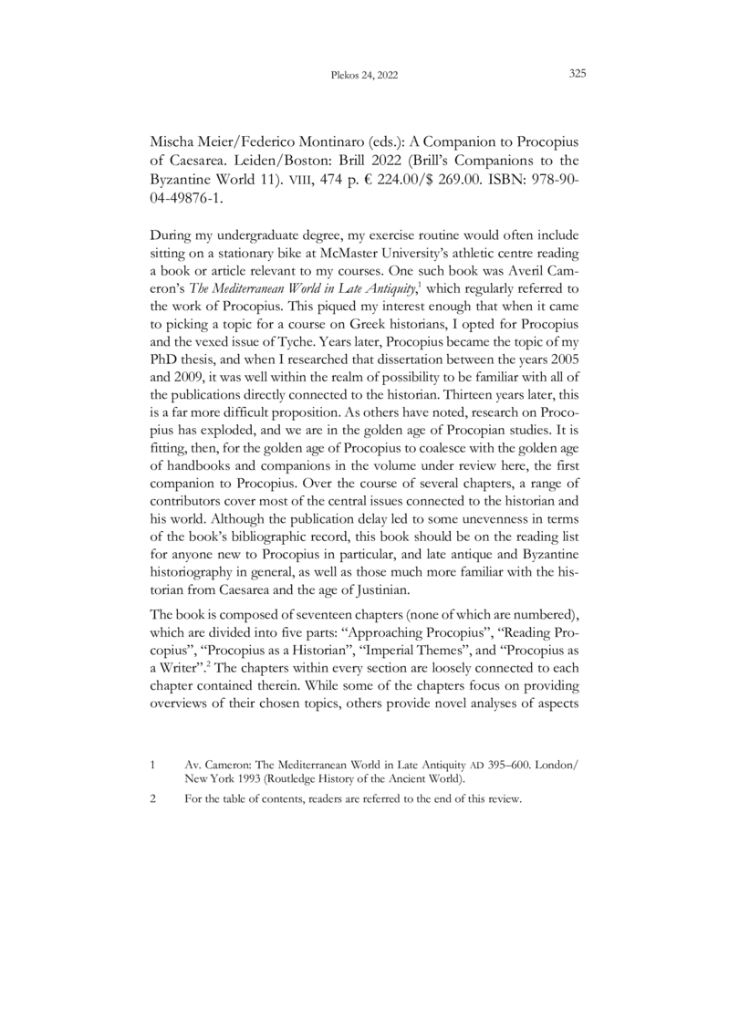 Open gallery for A Companion to Procopius of Caesarea