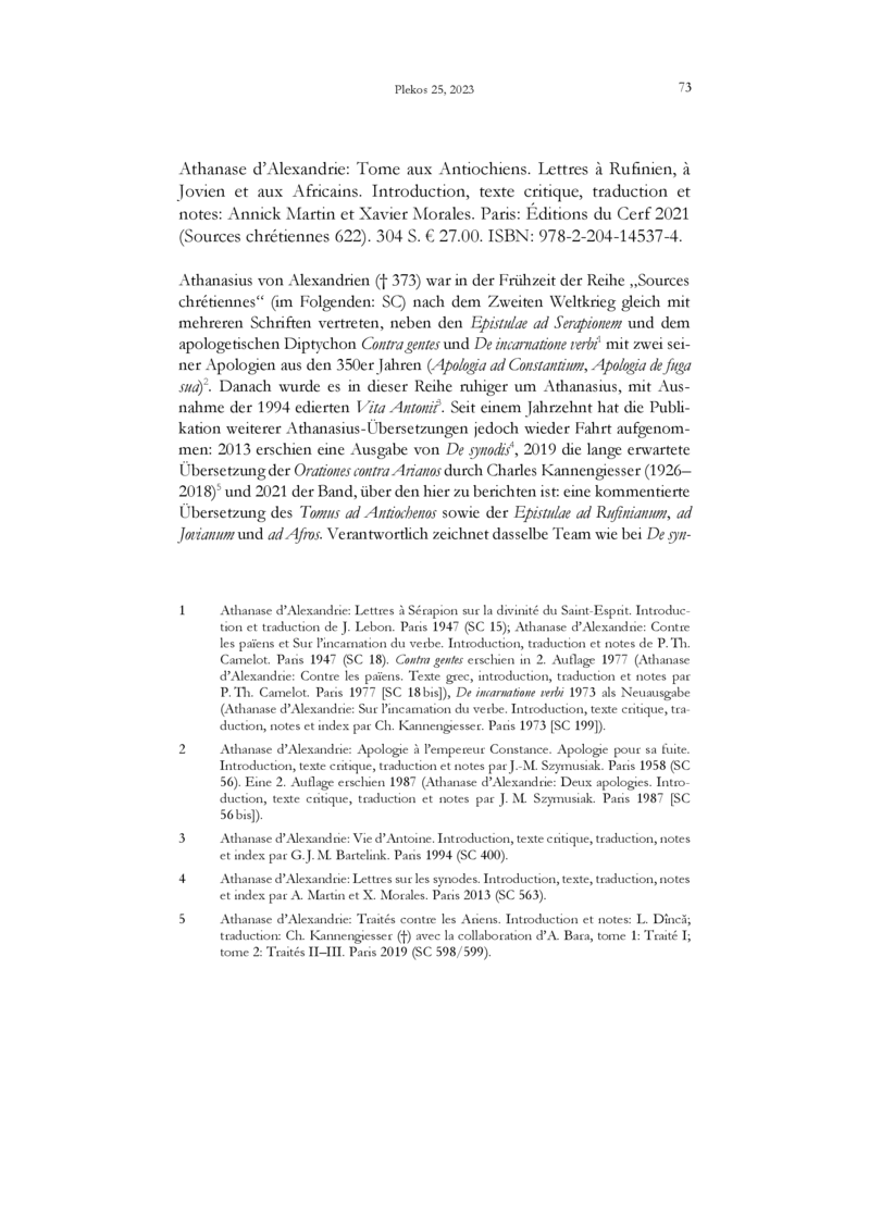 Open gallery for Athanase d’Alexandrie, Tome aux Antiochiens