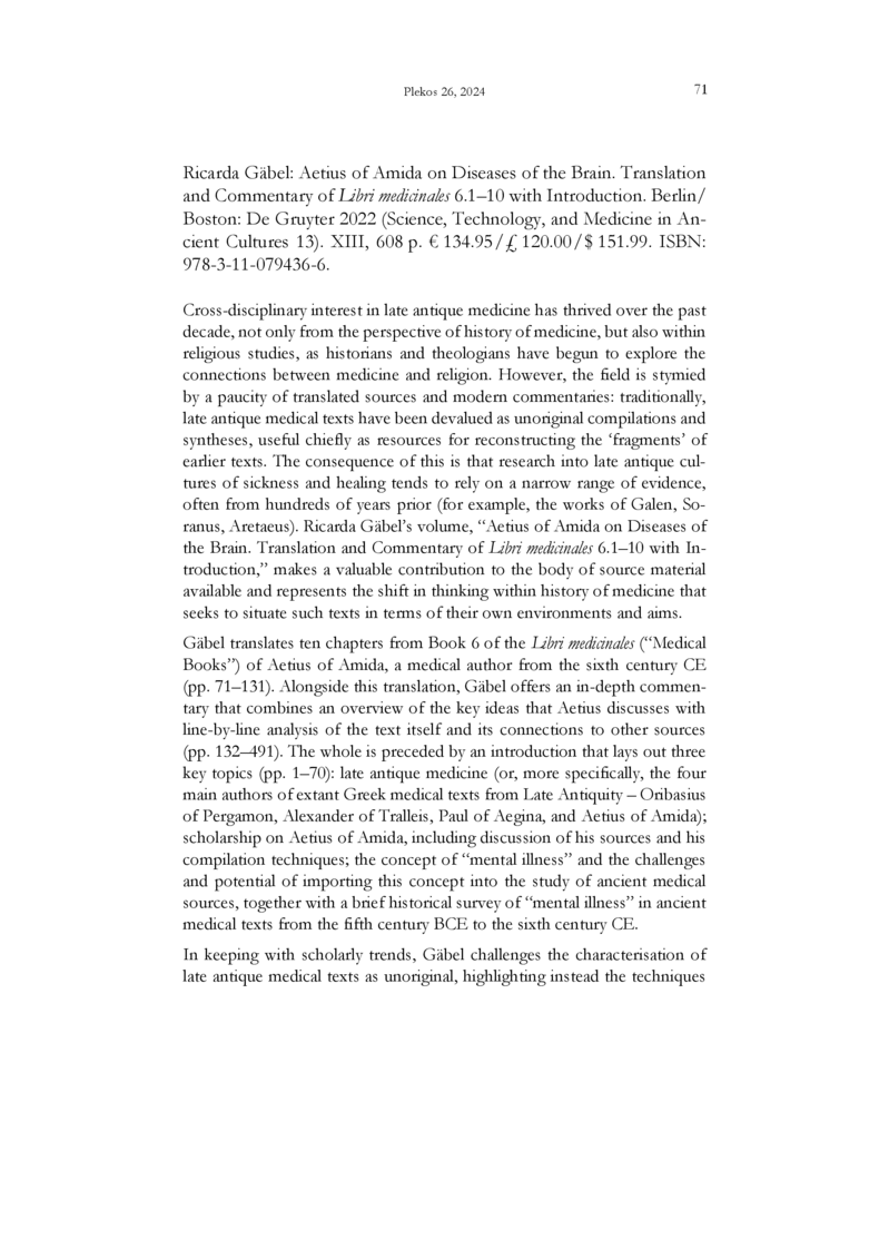 Open gallery for Aetius of Amida on Diseases of the Brain