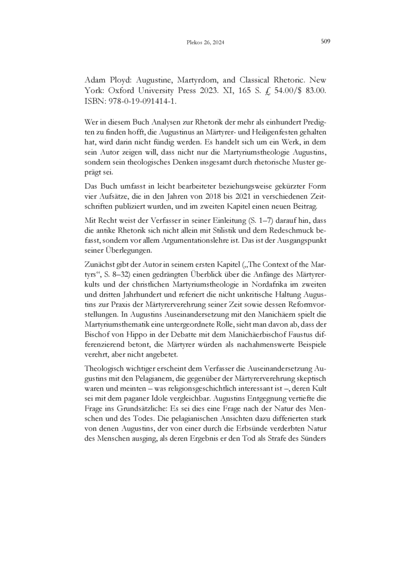 Open gallery for Augustine, Martyrdom, and Classical Rhetoric