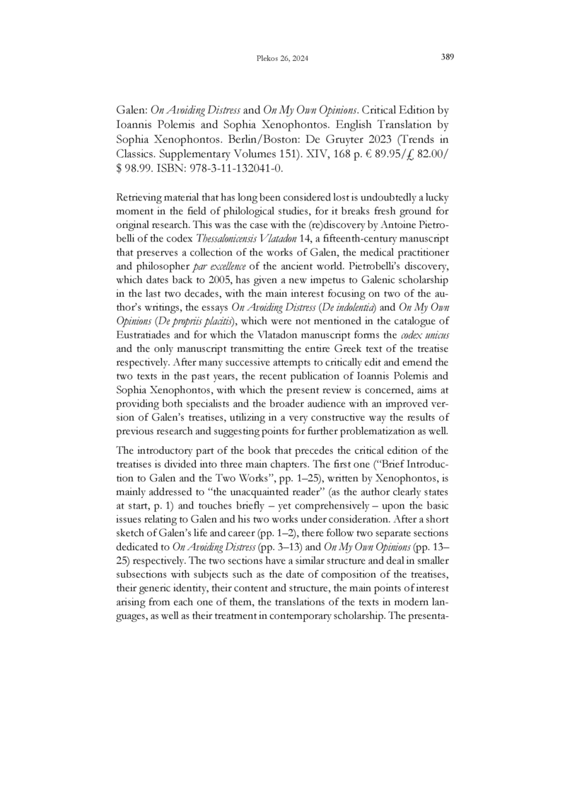 Open gallery for Galen: On "Avoiding Distress" and "On My Own Opinions"