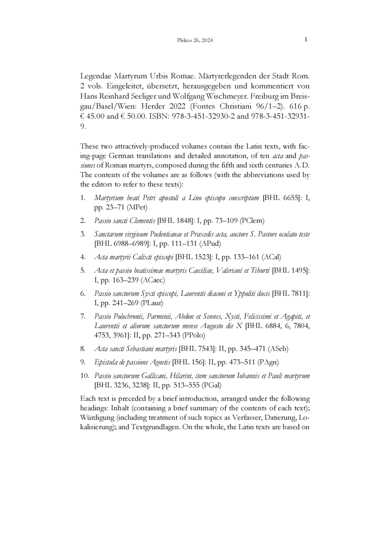 Open gallery for Legendae Martyrum Urbis Romae