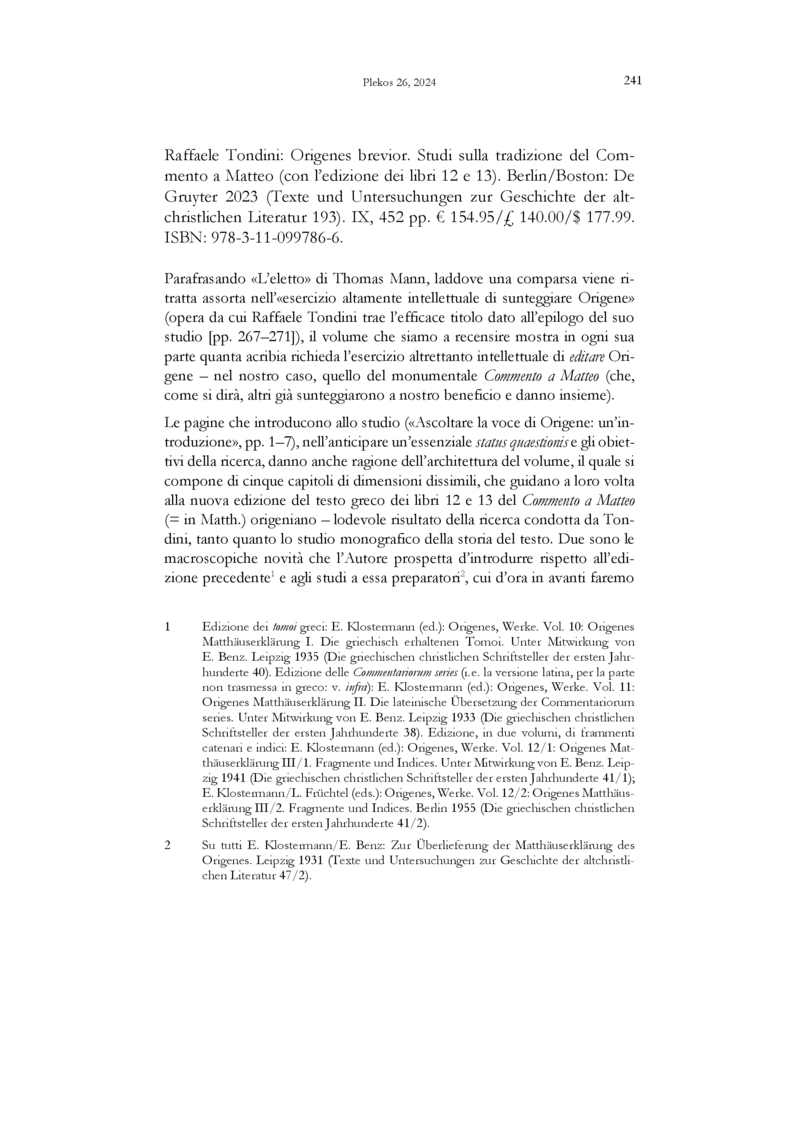 Open gallery for Origenes brevior