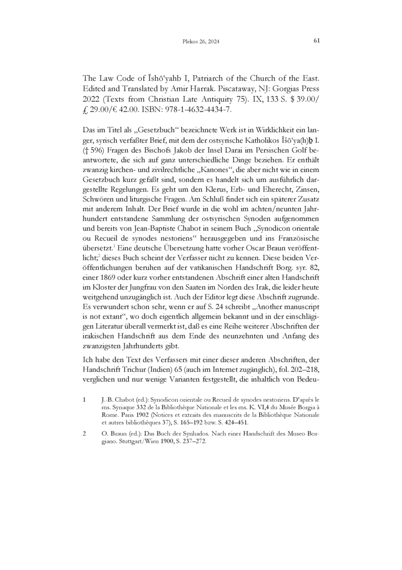 Open gallery for The Law Code of Īshō‘yahb I, Patriarch of the Church of the East