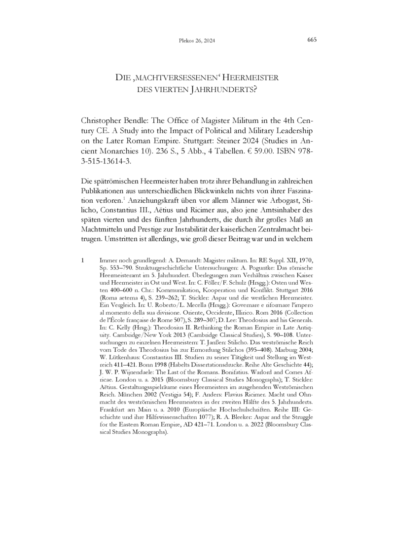 Open gallery for The Office of "Magister Militum" in the 4th Century CE