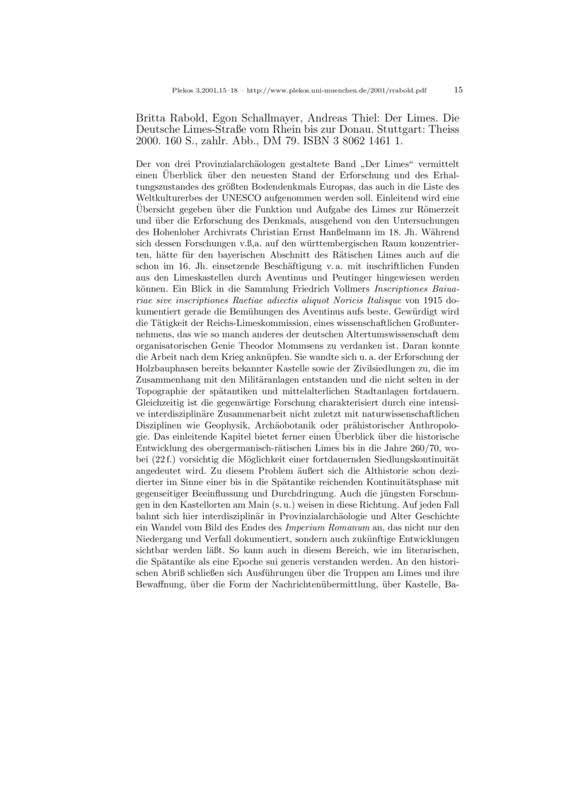 Open gallery for Der Limes