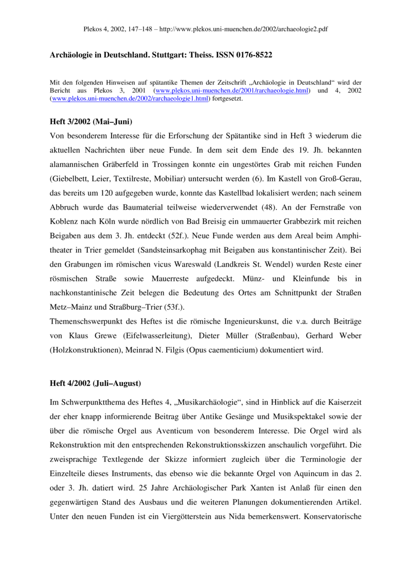 Open gallery for Archäologie in Deutschland