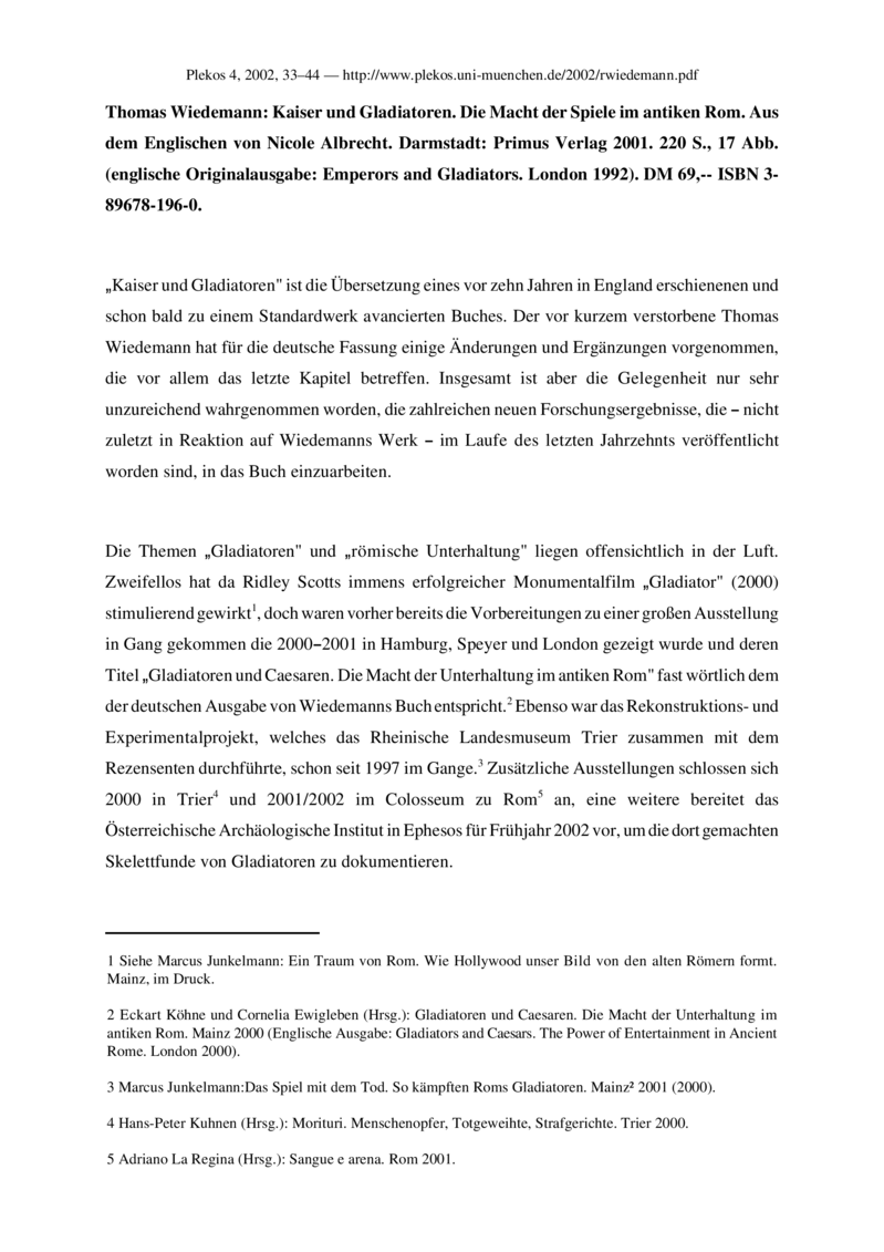 Open gallery for Kaiser und Gladiatoren