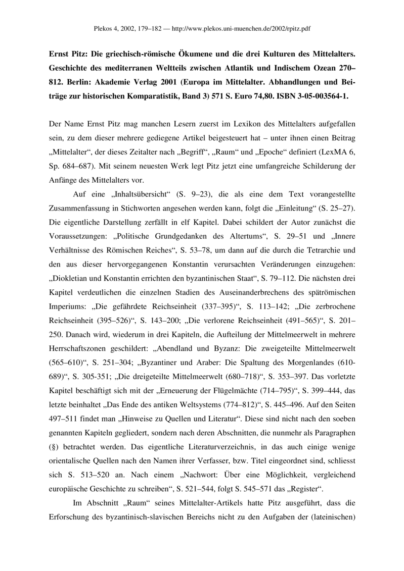 Open gallery for Die griechisch-römische Ökumene und die drei Kulturen des Mittelalters