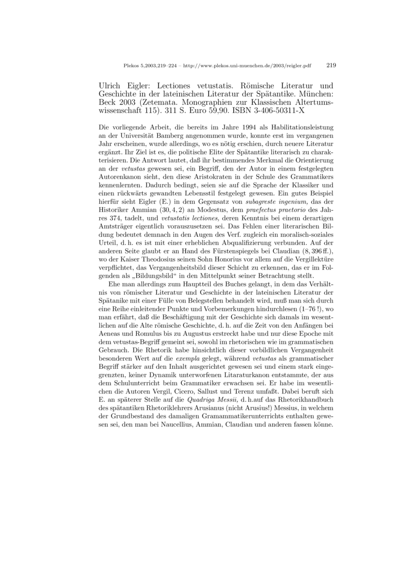 Open gallery for Lectiones vetustatis