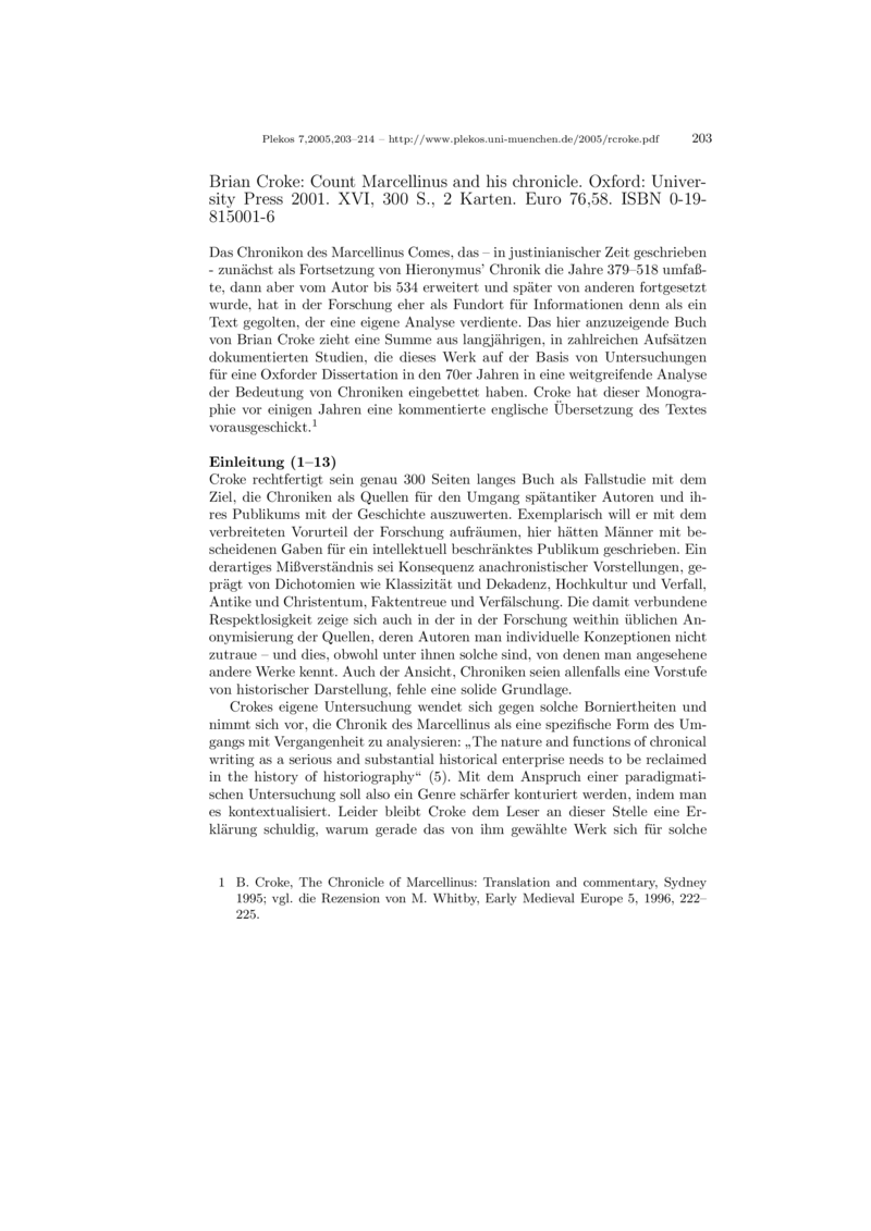 Open gallery for Count Marcellinus and his Chronicle