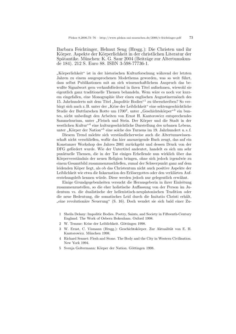 Open gallery for Die Christen und der Körper