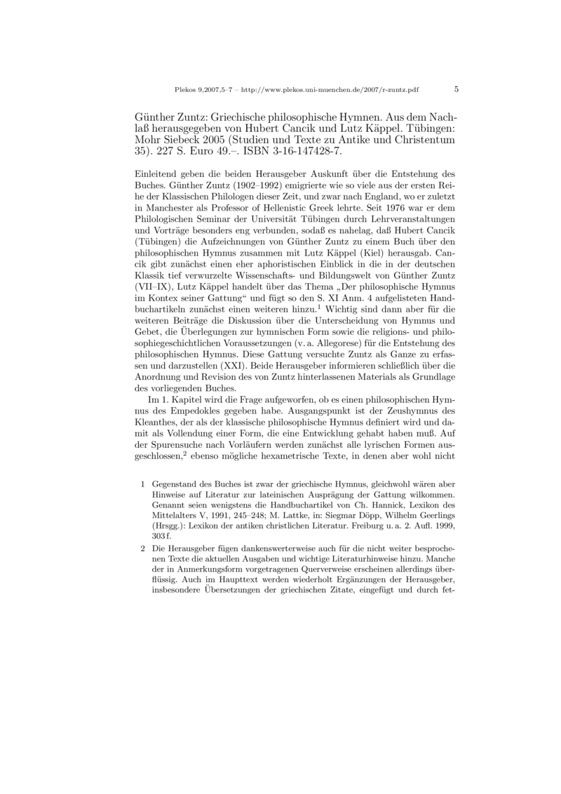 Open gallery for Griechische philosophische Hymnen