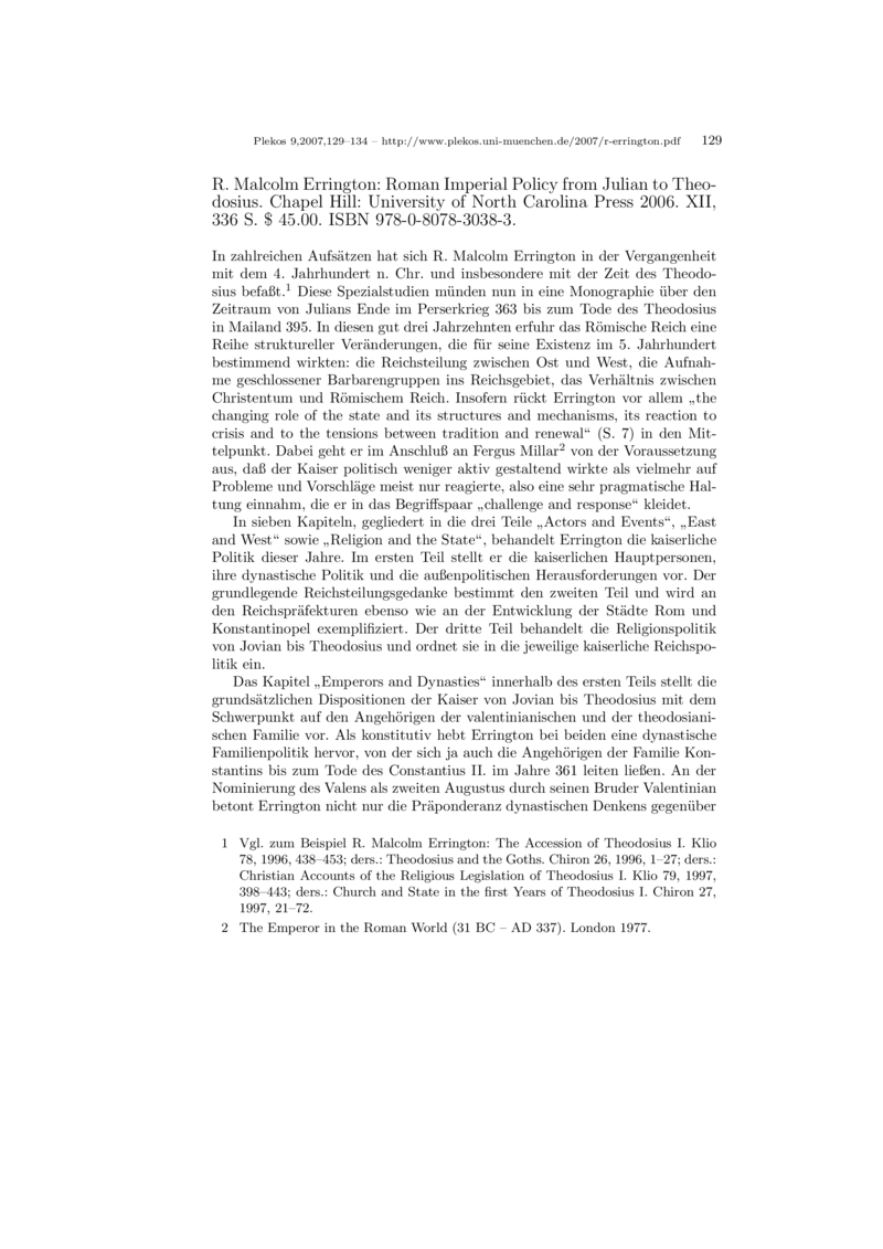 Open gallery for Roman Imperial Policy from Julian to Theodosius